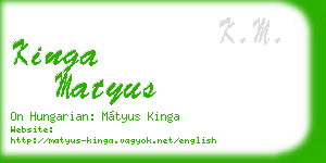 kinga matyus business card